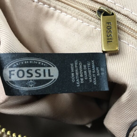Fossil Vickery Shoulder Bag Brown Handbag Leather Boho Slouch Bag Casual - Picture 12 of 16